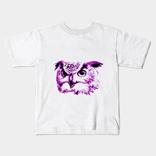 Owl design in purple Kids T-Shirt